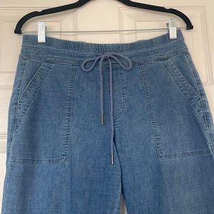 Level 99 pull on light denim joggers with drawstring